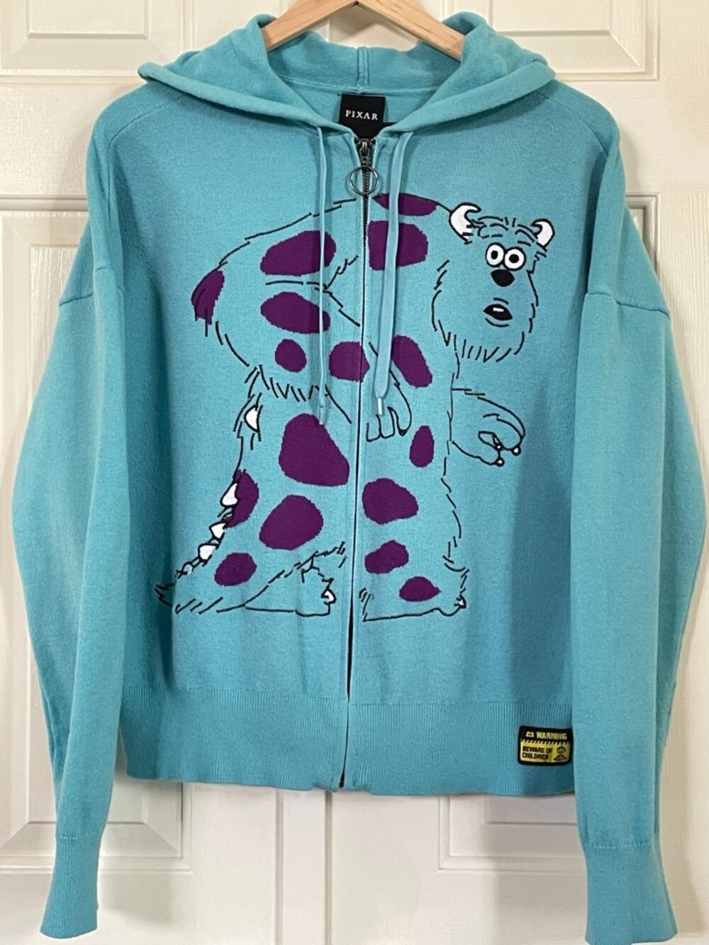 Disney Pixar Sulley Monsters Inc Knit Zip Hoodie BoxLunch XL
